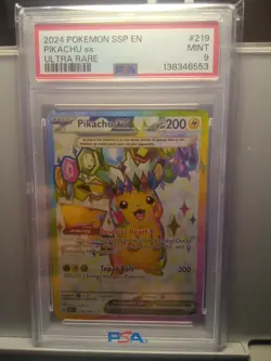 2024 Pokemon Ssp En Pikachu Ultra Rare #219/191 Psa 9 - Image 1