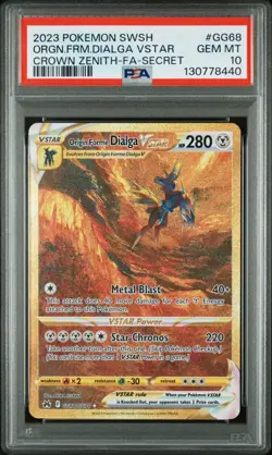 Pokemon Origin Forme Dialga VSTAR Crown Zenith GG68/GG70 PSA 10 Gem Mint TCG - Image 1