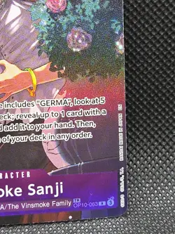 One Piece TCG - Vinsmoke Sanji Treasure Rare Alt Art OP10-063 (OP12 TR) - Image 5