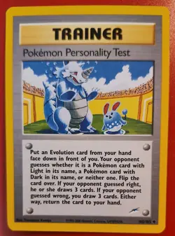 POKEMON PERSONALITY TEST - 102/105 - Neo Destiny - Trainer - Pokemon Card NM/LP+ - Image 1