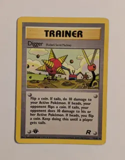 Digger (Rocket's Secret Machine) 75/82 - Vtg Pokemon Trainer Card Nintendo WOTC - Image 1