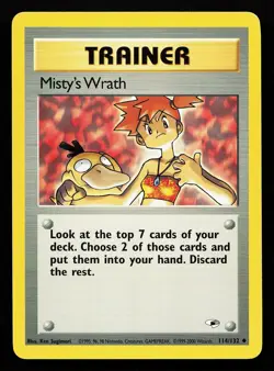 Misty's Wrath 114/132 Uncommon Gym Heroes Pokemon Card - Image 1