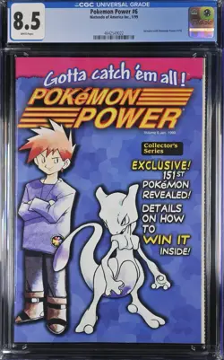 NINTENDO POKEMON POWER #6 - CGC 8.5 - VF+ MEWTWO COVER - Image 1