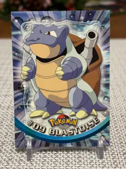 1999 Topps Pokemon #09 Blastoise (TV Animation Series 1) 3rd Print Green Logo NM - Image 1