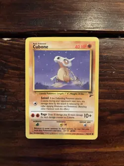 Pokemon TCG Cubone 70/130 Small Crease - Base Set - Image 1
