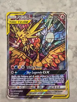 Moltres & Zapdos & Articuno GX SM210 NM Holo Hidden Fates Pokemon TCG - Image 1