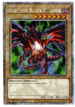 Yu-Gi-Oh! Red-Eyes Black Dragon (4th Art) Platinum Secret Rare RA04-EN109 - Image 1