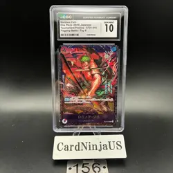 CGC GEM MINT 10 Zoro ST21-015 Flagship Battle 2025 Top 8 Prize Promo ONE PIECE - Image 1