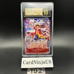 CGC PRISTINE 10 Monkey D Luffy ST10-006 Promo Full Art 192 ONE PIECE DAY 2024 - Image 1