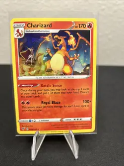 Charizard 025/185 Vivid Voltage Cracked Ice Holo Rare Pokemon Card DK25002 - Image 1