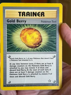 POKEMON GOLD BERRY 93/111 UNCOMMON WOTC NEO GENESIS LP CARD - Image 1