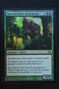 Magic The Gathering MTG SPEARBREAKER BEHEMOTH FOIL Shards of Alara LP Played - Image 1
