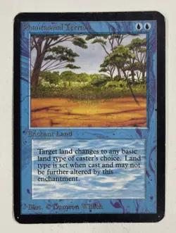 Phantasmal Terrain Alpha MP Moderate Play MTG Magic The Gathering B - Image 1