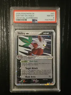 2006 Pokemon Crystal Guardians Shiftry EX Holo 97/100 PSA 8 NM-MT - Image 1