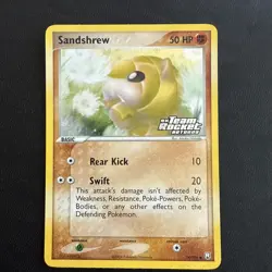 Pokemon TCG Sandshrew EX Team Rocket Returns Reverse Holo stamp 74/109 50 NM/LP - Image 1