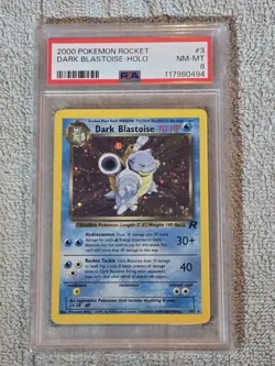 2000 POKEMON ROCKET DARK BLASTOISE HOLO #3 PSA 8 NM-MT. - Image 1