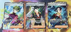 Pokemon Full Art Trainer Lot - Brassius, Team Rocket's Proton, & Grimsely's Move - Image 1