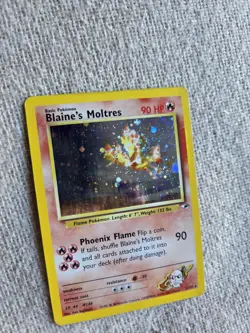 Blaine's Moltres 1/132 Gym Heroes Wing Semi Swirl Pokemon Tcg WOTC [P] - Image 2