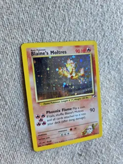 Blaine's Moltres 1/132 Gym Heroes Wing Semi Swirl Pokemon Tcg WOTC [P] - Image 4