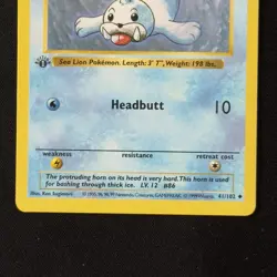 Seel 41/102 1st Edition Shadowless Base Set Vintage 1999 Pokemon WOTC LP+/NM - Image 4
