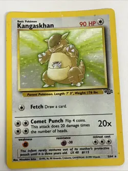 Pokemon TCG Kangaskhan Jungle 5/64 Holo Unlimited Rare MP - Image 1