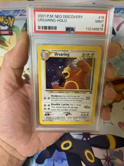 2001 POKEMON NEO DISCOVERY Ursaring-HOLO 15/75 🔥 PSA 9🔥mint - Image 5