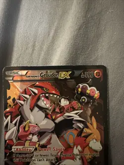 Pokemon TCG Team Magma's Groudon EX 15/34 Double Crisis Holo Rare Heavily Played - Image 5