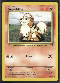 Growlithe Uncommon Legendary Collection 045/110 Pokemon - Image 1