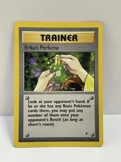 Pokemon WOTC TCG Vintage Erika's Perfume 110/132 Gym Heroes Regular LP - Image 1