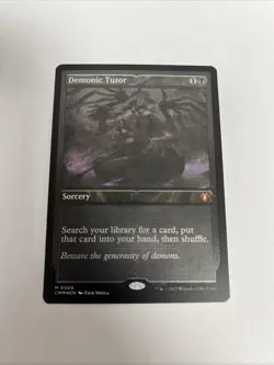 Demonic Tutor Foil Etched Card #0509 MTG LP - Image 1