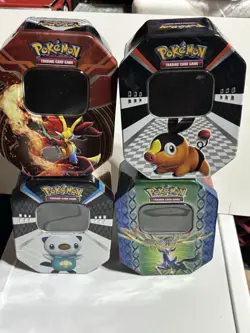 Lot Of 4 Empty Pokemon Card Game Tins Collectors Cards - Image 1