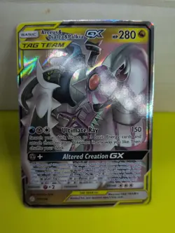 Pokemon TCG Arceus & Dialga & Palkia GX 156/236 Cosmic Eclipse Ultra Rare Card - Image 2