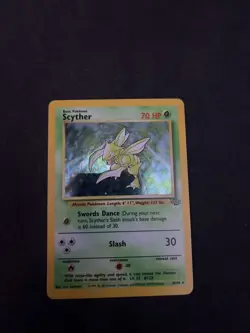 Pokemon TCG Scyther Jungle 10/64 Holo Unlimited Holo Rare - Image 1