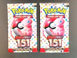 Pokemon TCG : Scarlet & Violet 151 Booster Packs Sealed Mew Art Lot Of 2 - Image 1
