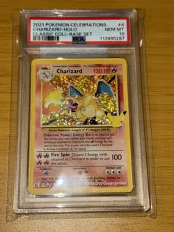 2021 POKEMON CELEBRATIONS CLASSIC COLL #4 CHARIZARD-HOLO PSA 10 (HOLO BLEED)!🔥 - Image 1