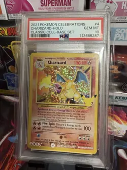 2021 POKEMON CELEBRATIONS CLASSIC COLL #4 CHARIZARD-HOLO PSA 10 (HOLO BLEED)!🔥 - Image 2