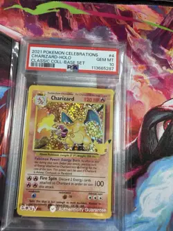 2021 POKEMON CELEBRATIONS CLASSIC COLL #4 CHARIZARD-HOLO PSA 10 (HOLO BLEED)!🔥 - Image 4