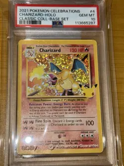 2021 POKEMON CELEBRATIONS CLASSIC COLL #4 CHARIZARD-HOLO PSA 10 (HOLO BLEED)!🔥 - Image 5