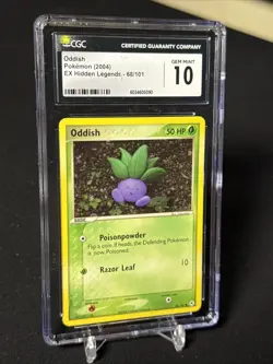 CGC 10 GEM MINT Oddish 2004 EX Hidden Legends 68/101 Pokemon Card - Image 3