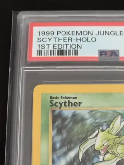 1999 Pokemon Jungle Scyther Holo 1st Edition #10/64 PSA 7 NM WOTC Vintage TCG - Image 5