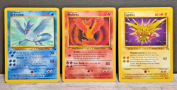 Pokemon Fossil Legendary Birds Set Moltres Zapdos Articuno LP-NM Non-Holo - Image 1