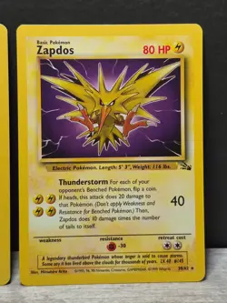 Pokemon Fossil Legendary Birds Set Moltres Zapdos Articuno LP-NM Non-Holo - Image 4