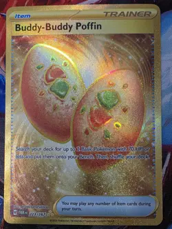 Pokemon TCG: Buddy-Buddy Poffin 223/167 Hyper Rare Holo Twilight Masquerade NM - Image 1