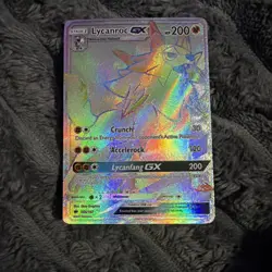 Pokemon Lycanroc GX Full Art Secret Rare 155/147 SM-Burning Shadows Holo 200HP - Image 1