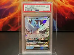2018 POKEMON SUN & MOON CELESTIAL STORM ARTICUNO GX #31 PSA 9 🐦‍🔥 - Image 1