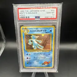 1998 POKEMON JPN GYM #55 MISTY'S GOLDUCK-HOLO PSA 10 Swirl🌀 - Image 2