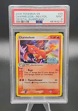 PSA 9 Mint 2006 Pokemon Charmeleon Reverse Holo Foil 29/100 EX Crystal Guardians - Image 1