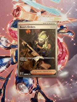 Scarlet Violet Paldea Evolved Boss's Orders Holo Card 265/193 Full Art - Image 1