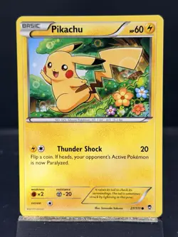 Pikachu 27/111 - Furious Fists - Regular Common LP Pokemon Card, 2014 - Image 1