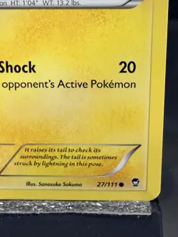 Pikachu 27/111 - Furious Fists - Regular Common LP Pokemon Card, 2014 - Image 4